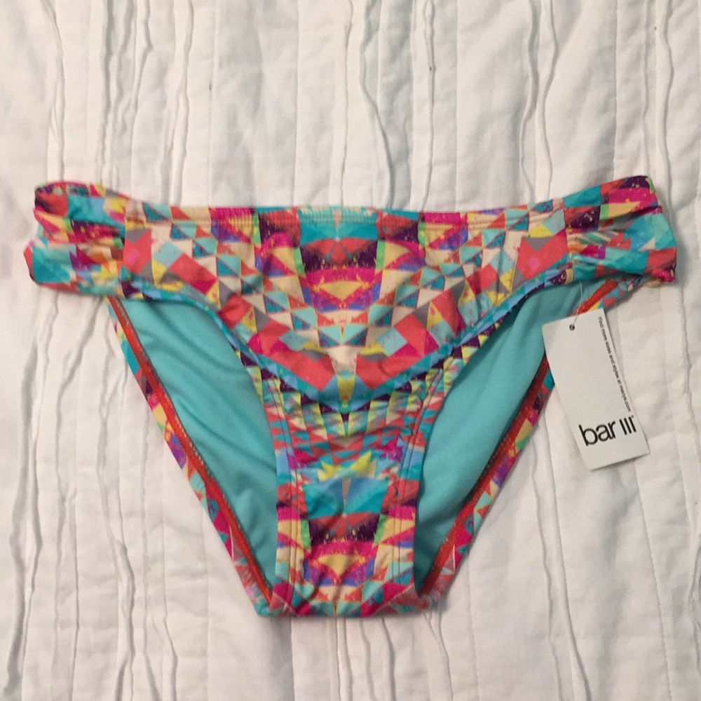 BAR III MULTI COLORED BIKINI BOTTOM
